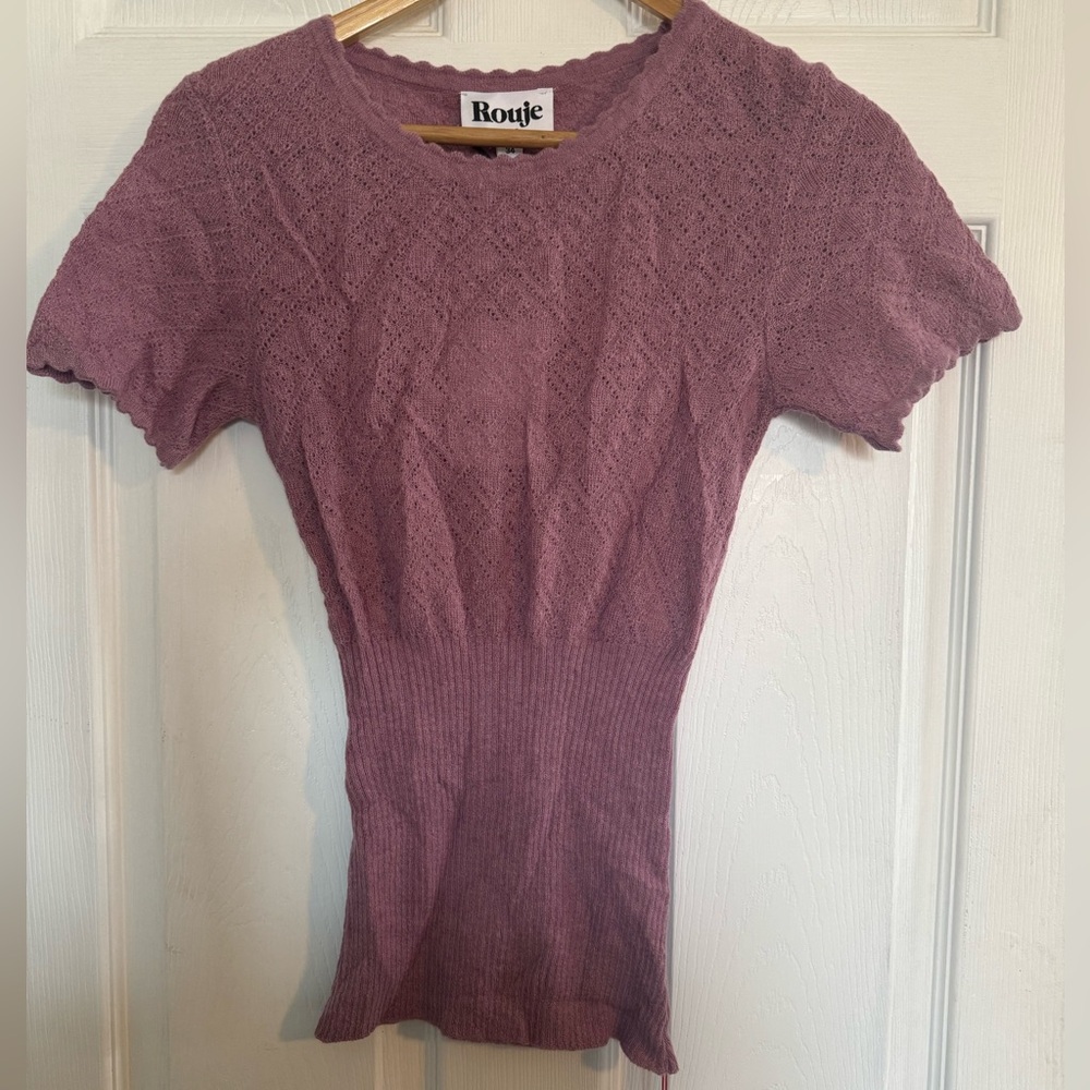 Rouje Purple Knit Blouse